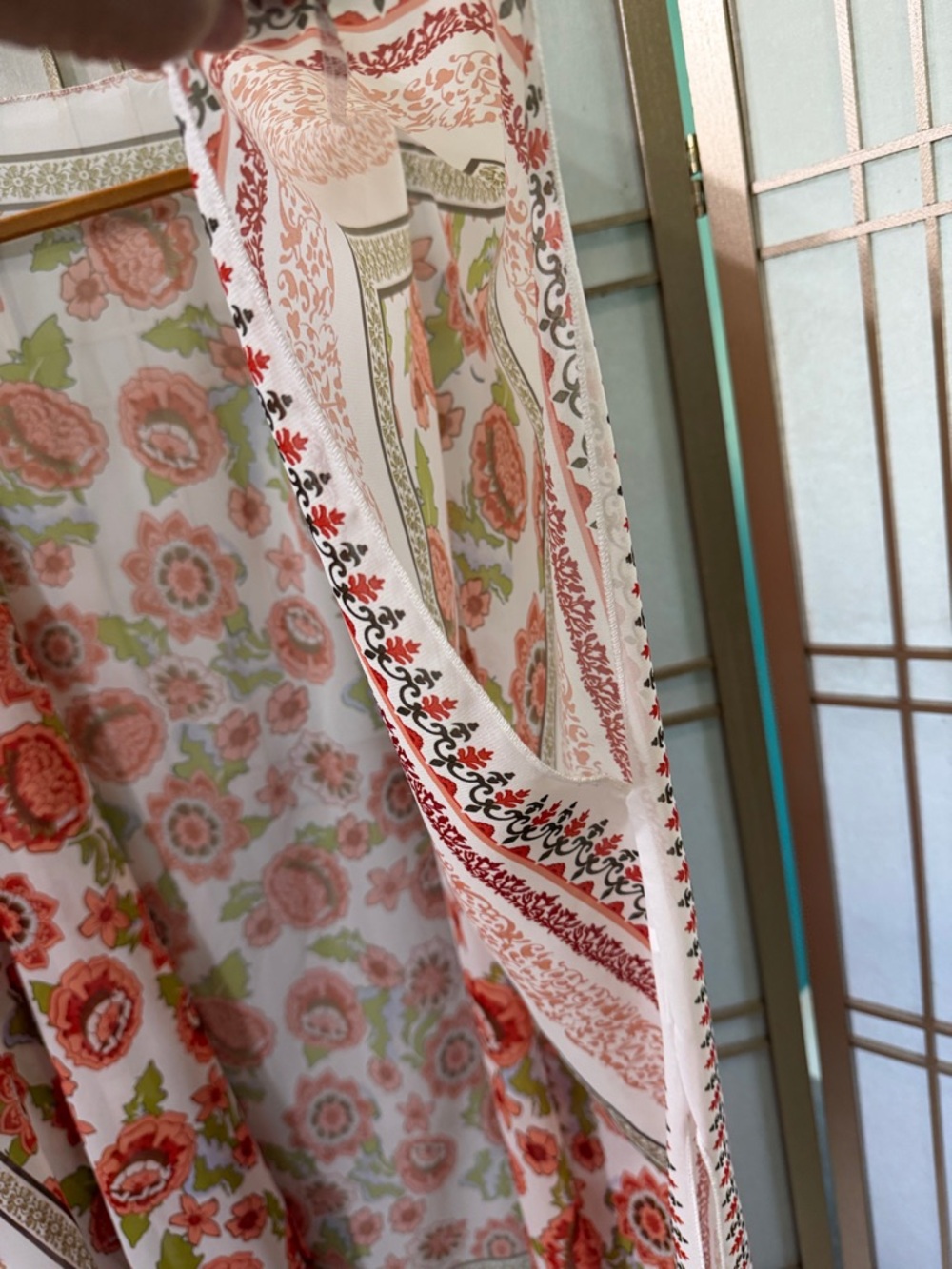Flowy Kimono Cardigan Open Front Floral Printed Chiffon Blouse Loose Tops, US 14 - Picture 2 of 6